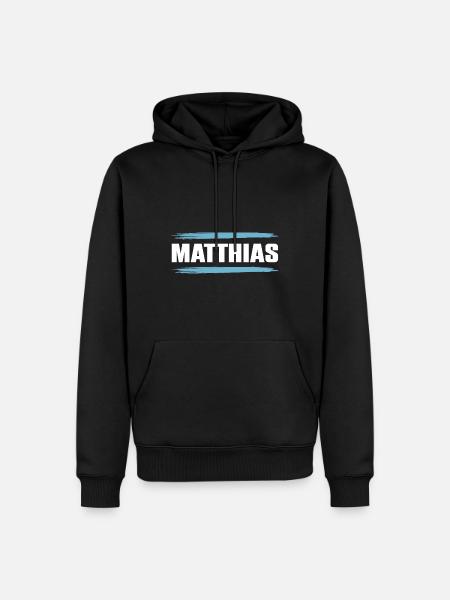 Matthias - Men’s Premium Organic Hoodie - black