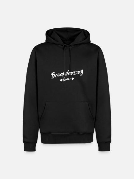 Breakdancing Crew Herz - Männer Premium Bio Hoodie - Schwarz