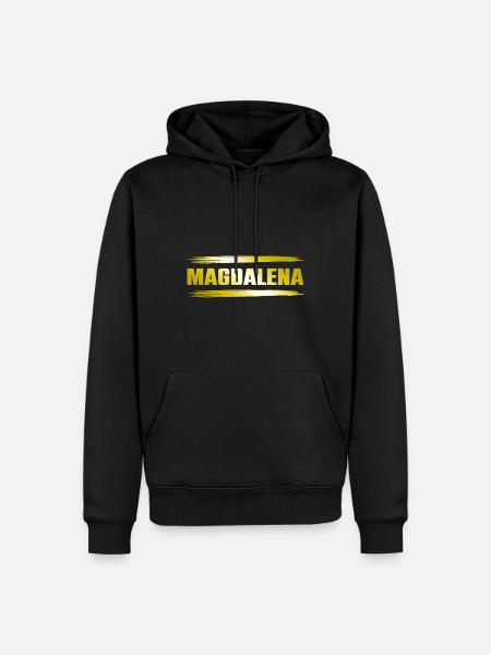 Magdalena - Männer Premium Bio Hoodie - Schwarz