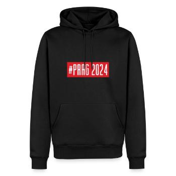 Prague 2024 Team - Men’s Premium Organic Hoodie - black - Front - Nico (187cm)