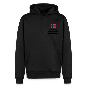 Norway Flag Symbol - Men’s Premium Organic Hoodie - black - Front - Nico (187cm)