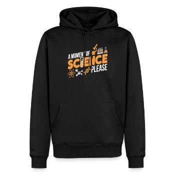 Un moment de science s'il vous plaît t-shirt - Sweat à capuche Premium bio Homme - noir - Devant - Nico (187cm)