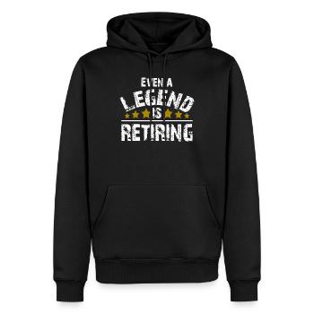 Legende Pension Rente Ruhestand Geschenk - Männer Premium Bio Hoodie - Schwarz - Vorne - Nico (187cm)