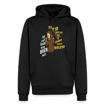 Grim reaper drôle - Sweat à capuche Premium bio Homme - noir - Devant - Nico (187cm)