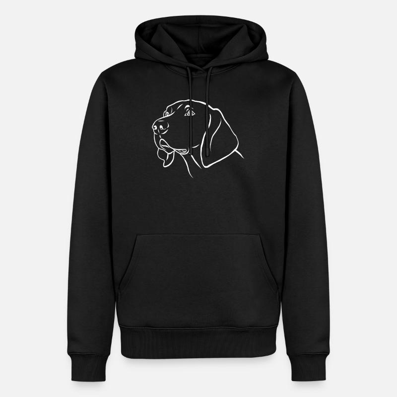 Weimaraner - Männer Premium Bio Hoodie - Schwarz