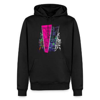 Roboter-Multiversum - Männer Premium Bio Hoodie - Schwarz - Vorne - Nico (187cm)
