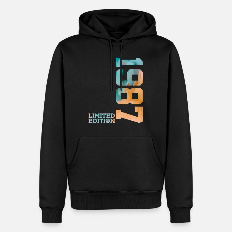 39E ANNIVERSAIRE ÉDITION LIMITÉE 1987 - Sweat à capuche Premium bio Homme - noir