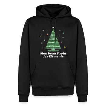MON BEAU SAPIN DES ELEMENTS - Sweat à capuche Premium bio Homme - noir - Devant - Nico (187cm)