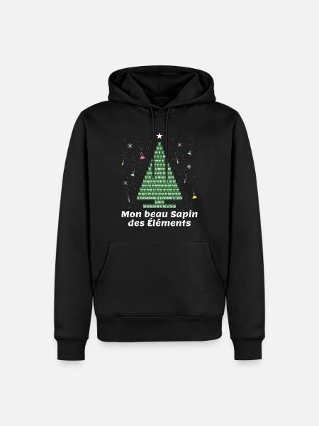 MON BEAU SAPIN DES ELEMENTS - Männer Premium Bio Hoodie - Schwarz