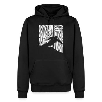 Ski - (6) - Sweat à capuche Premium bio Homme - noir - Devant - Nico (187cm)