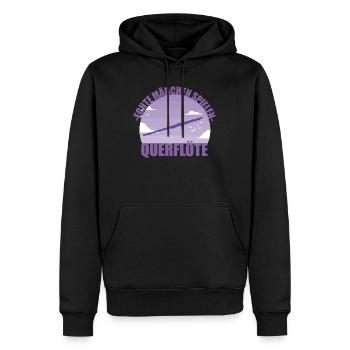 Querflöte Musikerin Instrument Mädchen Geschenk - Männer Premium Bio Hoodie - Schwarz - Vorne - Nico (187cm)