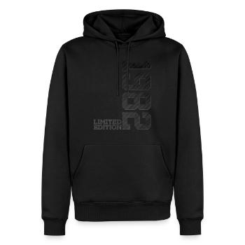 44E ANNIVERSAIRE ÉDITION LIMITÉE 1982 - Sweat à capuche Premium bio Homme - noir - Devant - Nico (187cm)