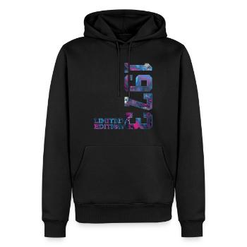 53. GEBURTSTAG 53 JAHRE LIMITED EDITION 1973 - Männer Premium Bio Hoodie - Schwarz - Vorne - Nico (187cm)