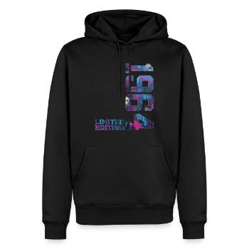 62E ANNIVERSAIRE 62 ANS ÉDITION LIMITÉE 1964 - Sweat à capuche Premium bio Homme - noir - Devant - Nico (187cm)