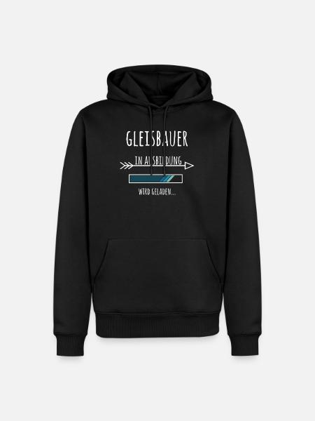 Gleisbauer Ausbildung Beruf Geschenk - Männer Premium Bio Hoodie - Schwarz