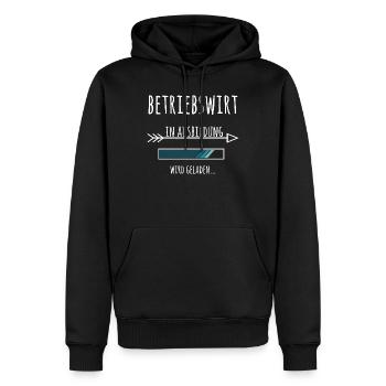 Betriebswirt Weiterbildung Fortbildung Geschenk - Männer Premium Bio Hoodie - Schwarz - Vorne - Nico (187cm)