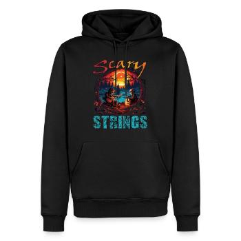 Halloween Guitar Teacher Camping Totenkopf Gothic - Männer Premium Bio Hoodie - Schwarz - Vorne - Nico (187cm)