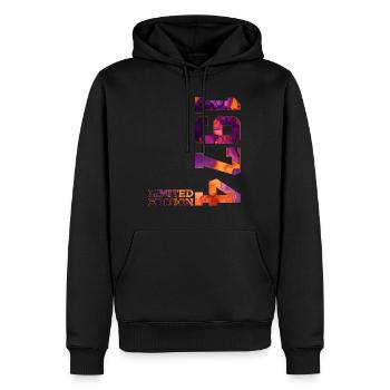 LIMITED EDITION 1974 52 JAHRE 52. GEBURTSTAG - Männer Premium Bio Hoodie - Schwarz - Vorne - Nico (187cm)