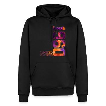 66. GEBURTSTAG 66 JAHRE LIMITED EDITION 1960 - Männer Premium Bio Hoodie - Schwarz - Vorne - Nico (187cm)