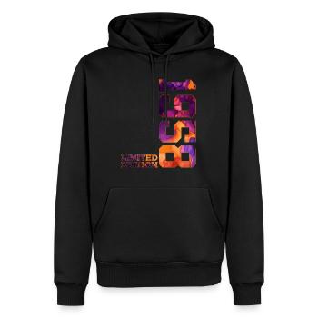 68. GEBURTSTAG 68 JAHRE LIMITED EDITION 1958 - Männer Premium Bio Hoodie - Schwarz - Vorne - Nico (187cm)