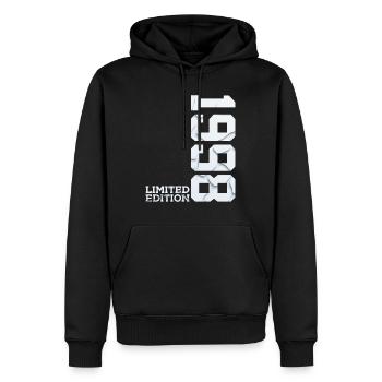 28. GEBURTSTAG LIMITED EDITION 1998 - Männer Premium Bio Hoodie - Schwarz - Vorne - Nico (187cm)