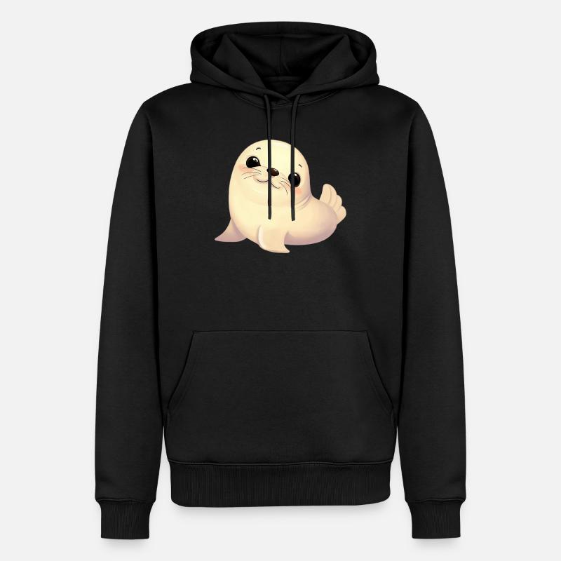 Phoque - Sweat à capuche Premium bio Homme - noir