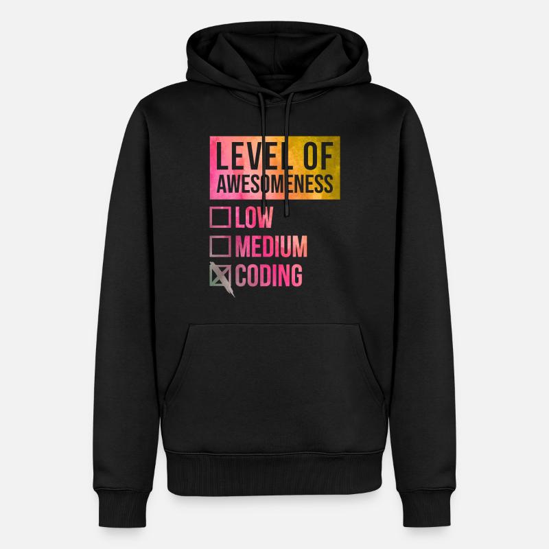 codage - Sweat à capuche Premium bio Homme - noir