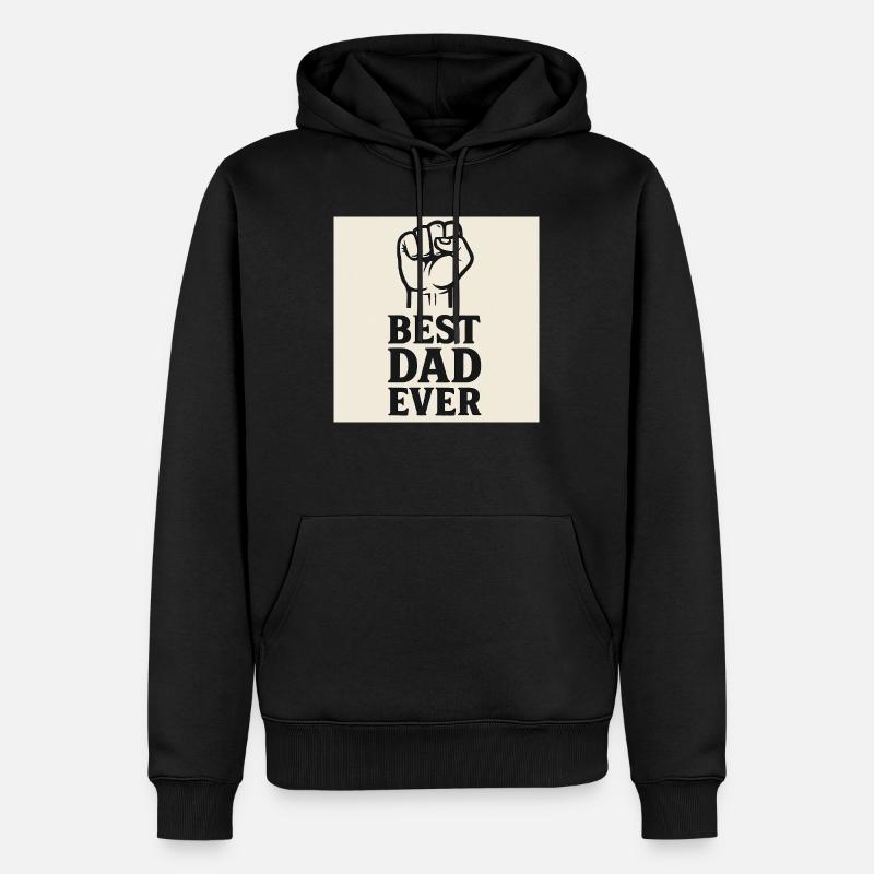 Best Dad Ever - Männer Premium Bio Hoodie - Schwarz
