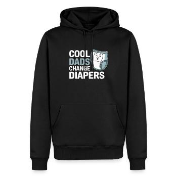 Coole Väter Wechseln Windeln Lustig Papa Humor - Männer Premium Bio Hoodie - Schwarz - Vorne - Nico (187cm)