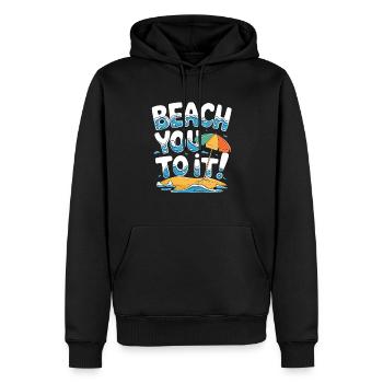 Beach You To It Sommer Spaß Urlaub Strand - Männer Premium Bio Hoodie - Schwarz - Vorne - Nico (187cm)