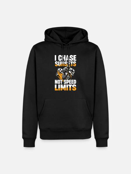 I don't chase sunsets - Men’s Premium Organic Hoodie - black