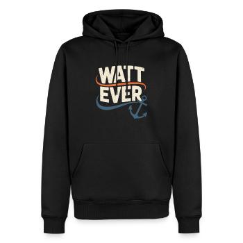 Watt Ever Motif d’ancre maritime - Sweat à capuche Premium bio Homme - noir - Devant - Nico (187cm)