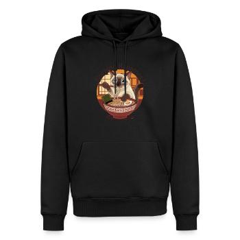 Siamkatze Mit Ramen Schüssel Slurping Hapatnes - Männer Premium Bio Hoodie - Schwarz - Vorne - Nico (187cm)