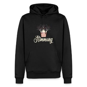 Stimmung: Popcorn und Konfetti Party - Männer Premium Bio Hoodie - Schwarz - Vorne - Nico (187cm)