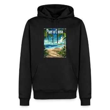 Punta Cana Tropical Paradise Beach idylle - Sweat à capuche Premium bio Homme - noir - Devant - Nico (187cm)