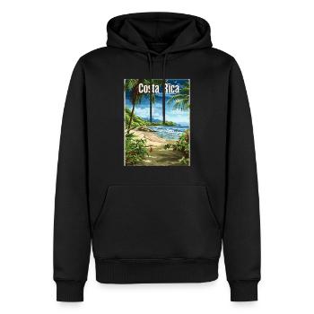 Costa Rica Dream Beach Paradisiaque - Sweat à capuche Premium bio Homme - noir - Devant - Nico (187cm)