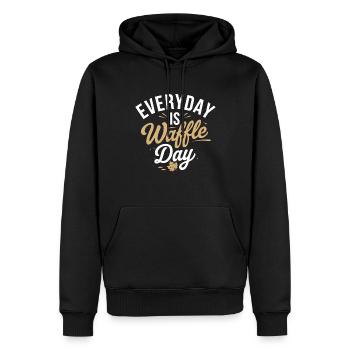 Jeden Tag Ist Waffeltag Wunder - Männer Premium Bio Hoodie - Schwarz - Vorne - Nico (187cm)