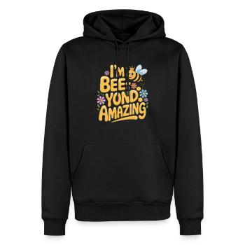 Ich Bin Bienenstark Fantastisch - Männer Premium Bio Hoodie - Schwarz - Vorne - Nico (187cm)