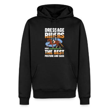 Dressurreiter Haben Die Beste Haltung Und - Männer Premium Bio Hoodie - Schwarz - Vorne - Nico (187cm)