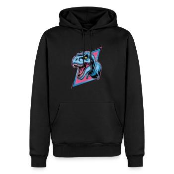 T-Rex fascinant pour les fans de dinosaures - Sweat à capuche Premium bio Homme - noir - Devant - Nico (187cm)