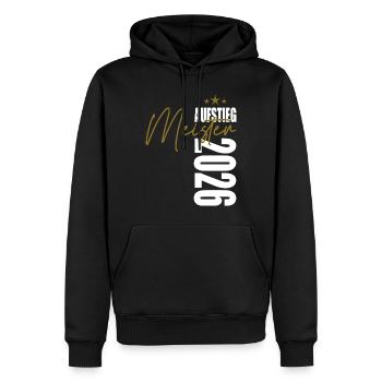 Meister 2026 - Männer Premium Bio Hoodie - Schwarz - Vorne - Nico (187cm)