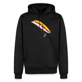 Bunter Gleitschirm - Männer Premium Bio Hoodie - Schwarz - Vorne - Nico (187cm)