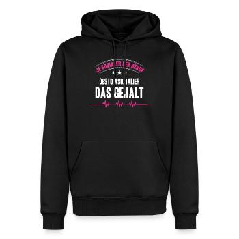 Infirmière Cadeaux Infirmière Infirmière Drôle - Sweat à capuche Premium bio Homme - noir - Devant - Nico (187cm)