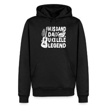 Hawaiian Ukulele Uke Dad Husband - Männer Premium Bio Hoodie - Schwarz - Vorne - Nico (187cm)