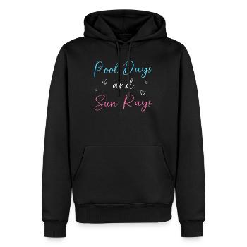 Pool Party - Männer Premium Bio Hoodie - Schwarz - Vorne - Nico (187cm)