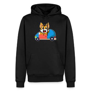 Tiger Auto - Männer Premium Bio Hoodie - Schwarz - Vorne - Nico (187cm)