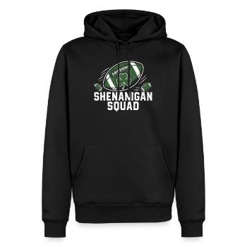 Équipe de Football Trèfle Style Vintage - Sweat à capuche Premium bio Homme - noir - Devant - Nico (187cm)