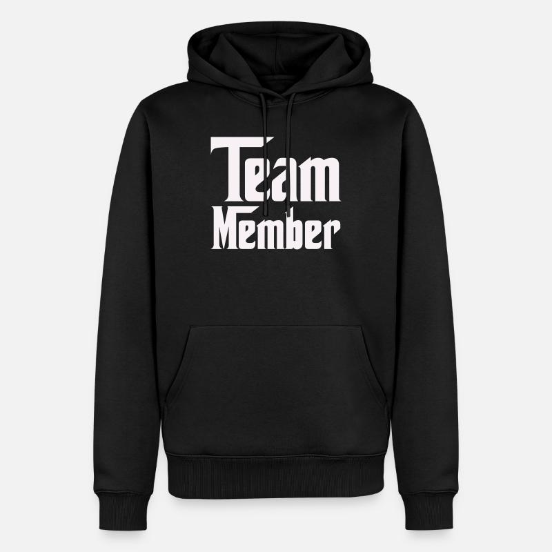 Team Member - Männer Premium Bio Hoodie - Schwarz