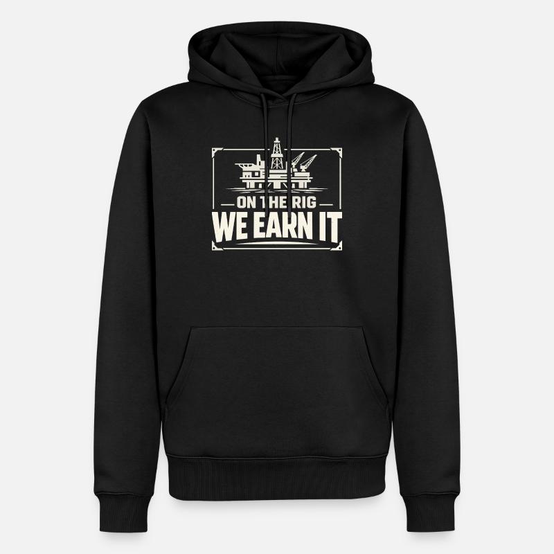 Offshore-bohrer-rig-bohrer Bohrboden Offshore - Männer Premium Bio Hoodie - Schwarz