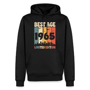 1965 Retro Geburtstag 1965 Vintage 1965 - Männer Premium Bio Hoodie - Schwarz - Vorne - Nico (187cm)